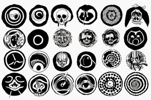 circle death life tattoo idea