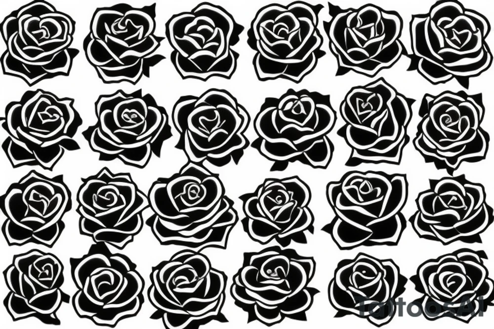Black rose minimAl tattoo idea