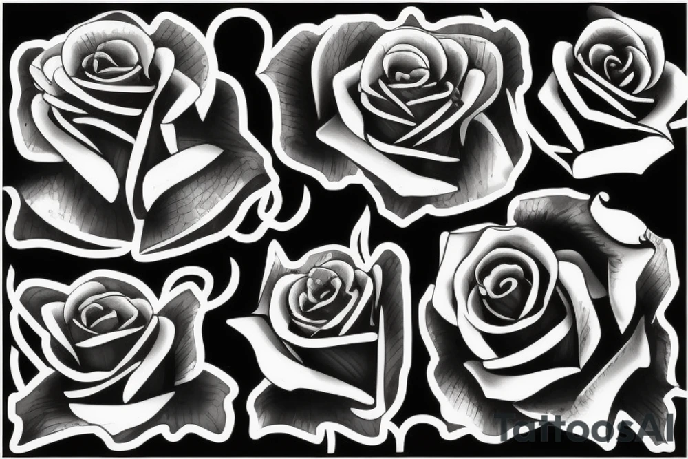 Black rose minimAl tattoo idea