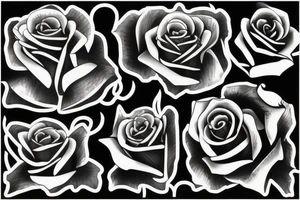 Black rose minimAl tattoo idea