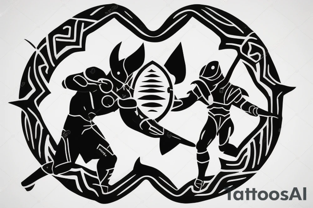 Destiny 2 symbol with traveler fighting the light tattoo idea