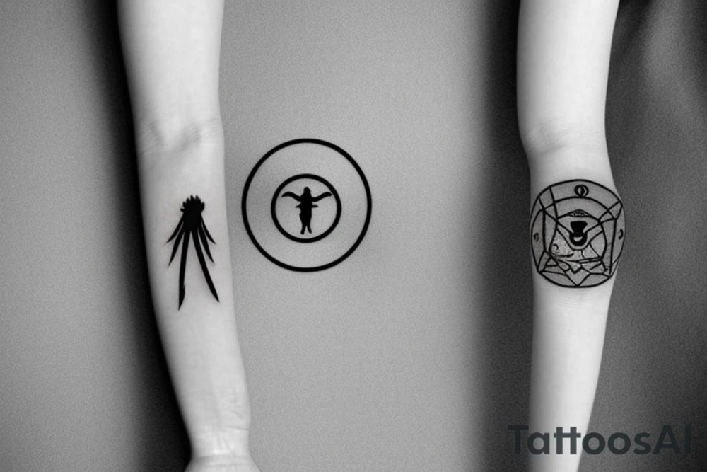 Destiny 2 symbol with traveler fighting the light tattoo idea