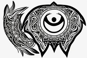 Taurus with wolf eye tattoo idea