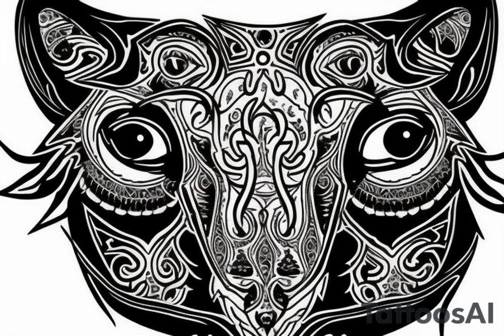 Taurus with wolf eye tattoo idea