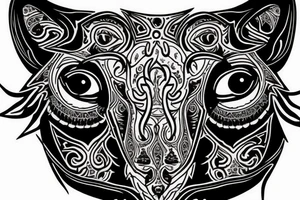 Taurus with wolf eye tattoo idea
