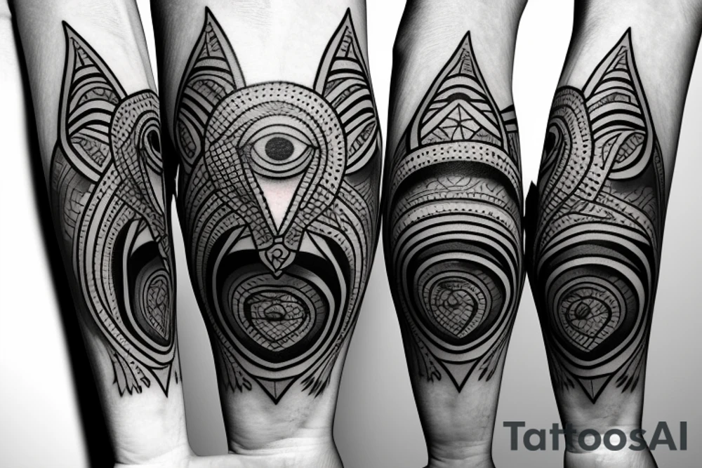 Taurus with wolf eye tattoo idea