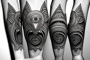 Taurus with wolf eye tattoo idea