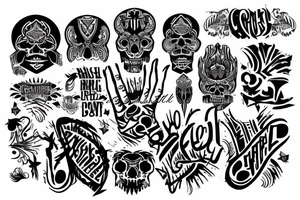 hand written with a bit gangster chill look tattoo idea