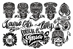 hand written with a bit gangster chill look tattoo idea