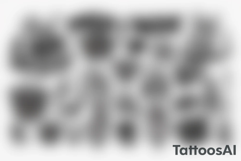 hand written with a bit gangster chill look the phrase “bu atitude muda” tattoo idea