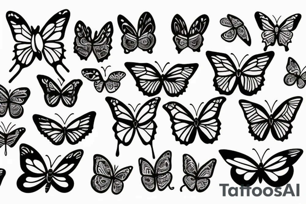 Butterfly girl tattoo idea