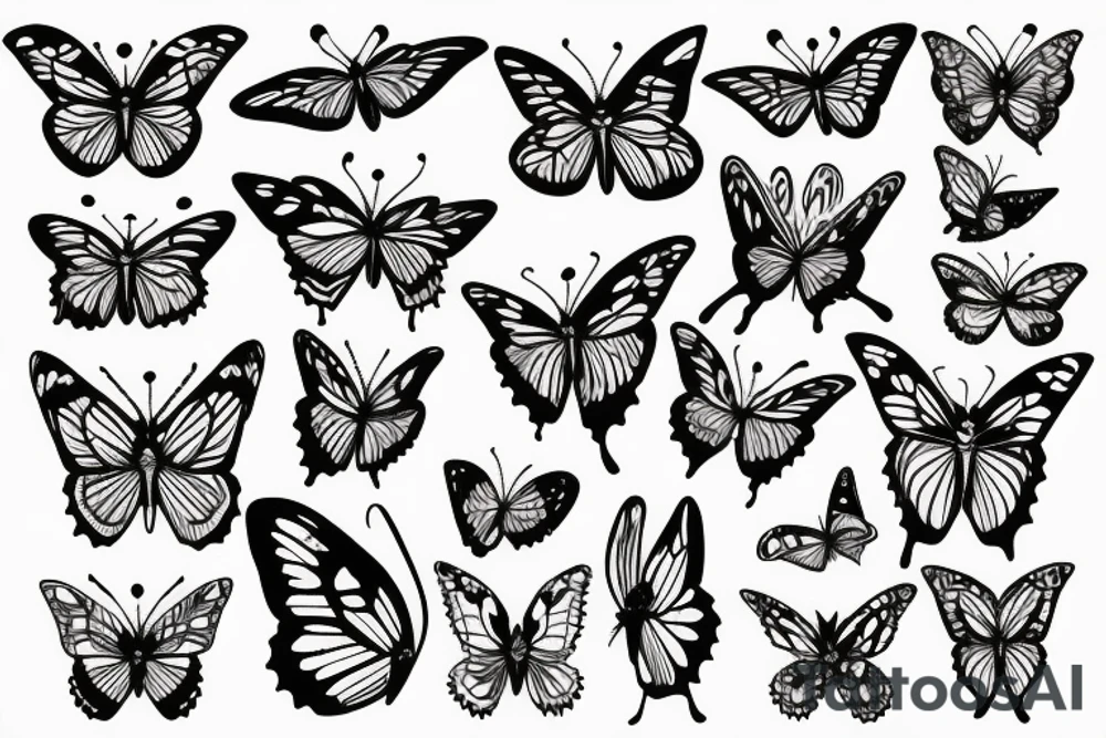 Butterfly girl tattoo idea