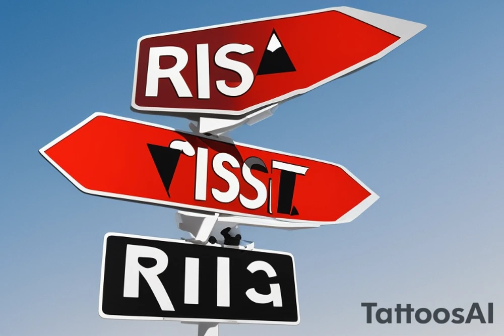 street sign that says "RiQStaR". replace the "i and a" with a star tattoo idea