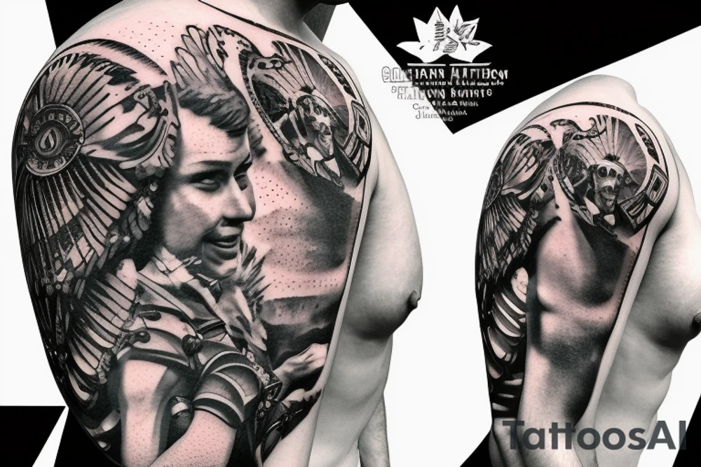 the man in the arena gladiator tattoo idea
