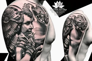 the man in the arena gladiator tattoo idea