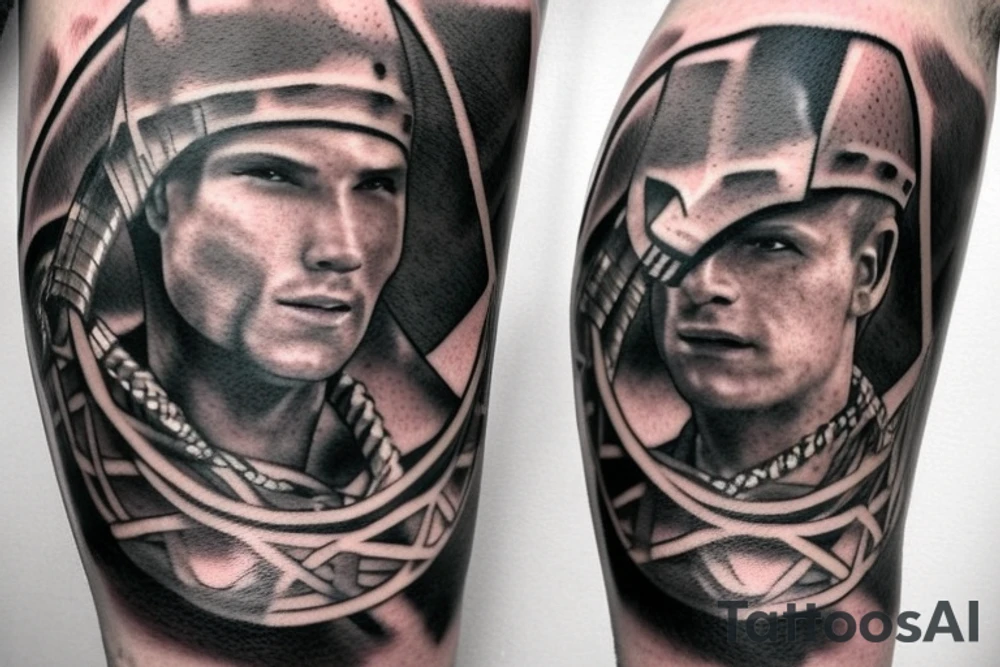 the man in the arena gladiator tattoo idea