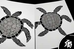 japanese style turtle tattoo idea