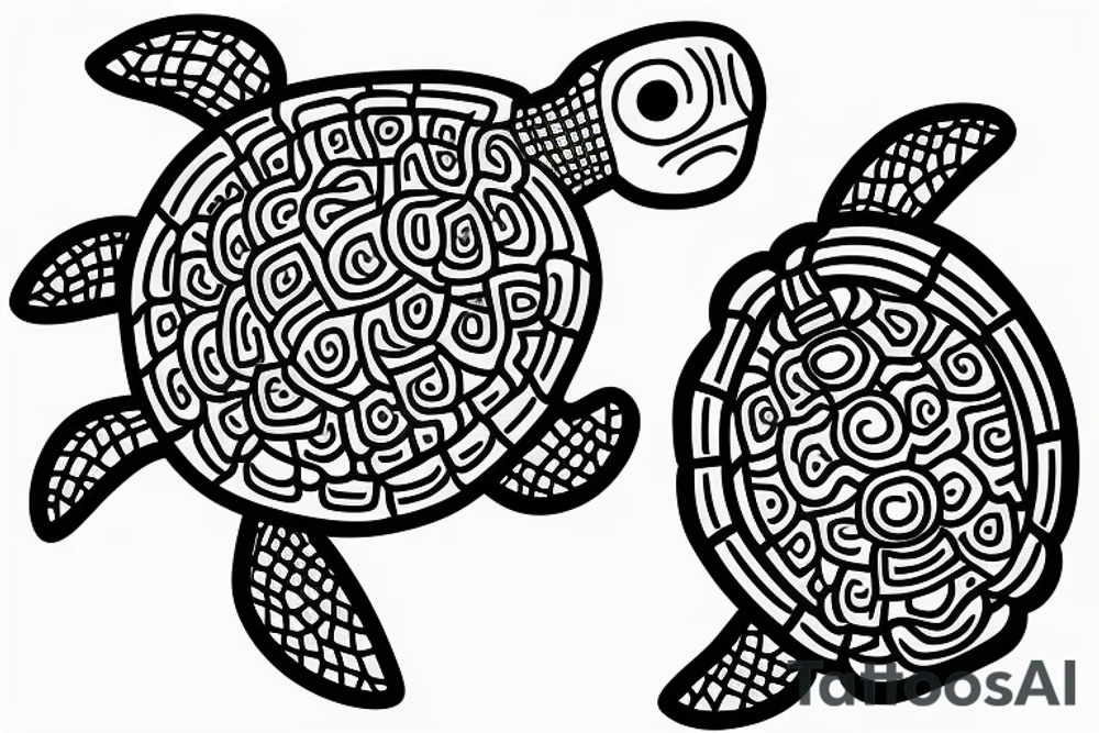 japanese style turtle tattoo idea