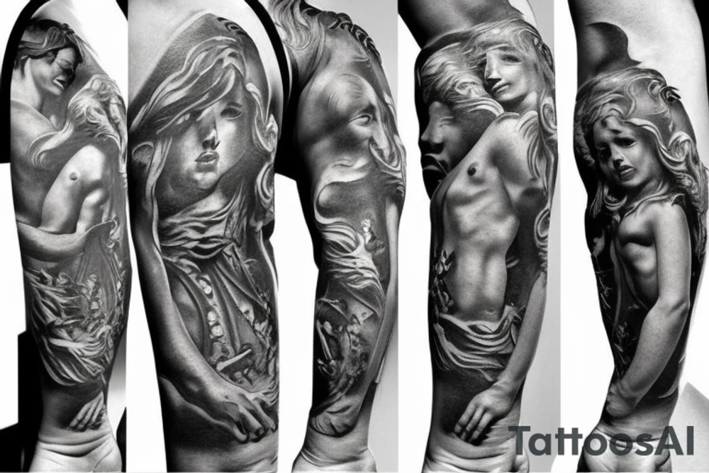 climbing poseidon tattoo idea