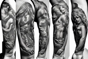 climbing poseidon tattoo idea