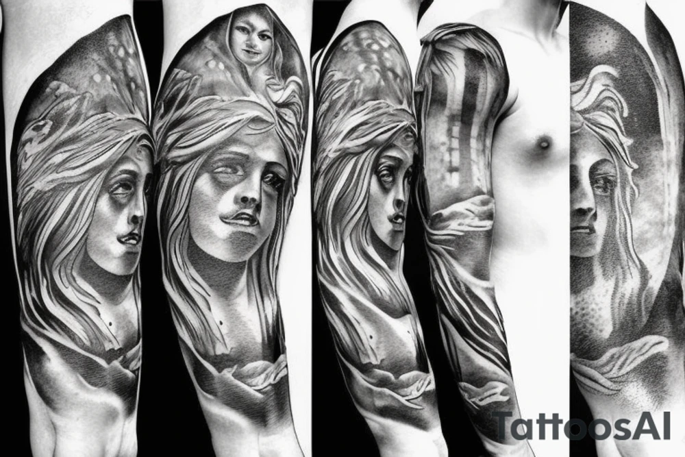 climbing poseidon tattoo idea