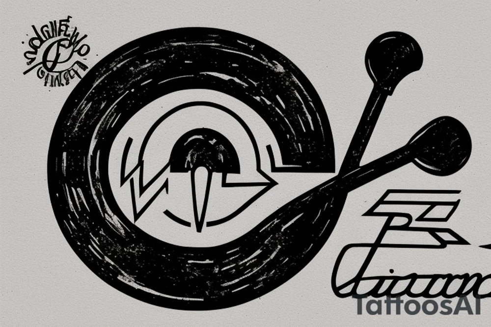 single drum stick with a semi-colon where the brand name would go, which has been used for a while tattoo idea