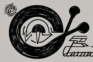 single drum stick with a semi-colon where the brand name would go, which has been used for a while tattoo idea
