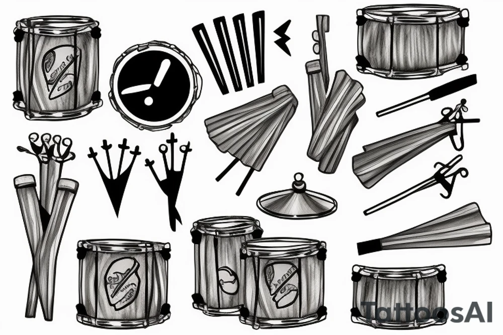 single drum stick tattoo idea