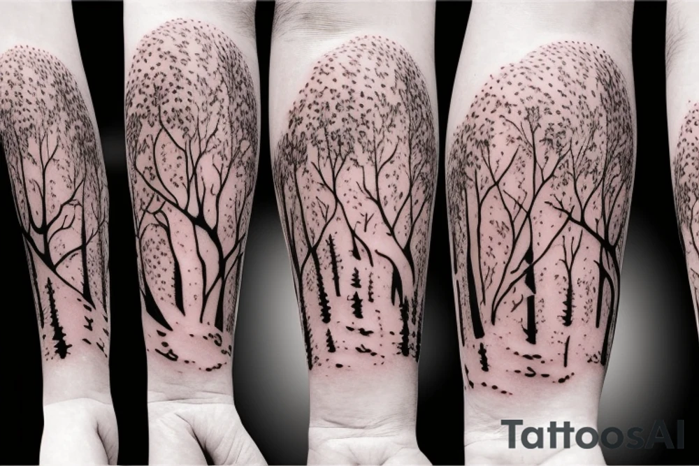 Snow gum tree and wombat tattoo idea