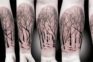 Snow gum tree and wombat tattoo idea