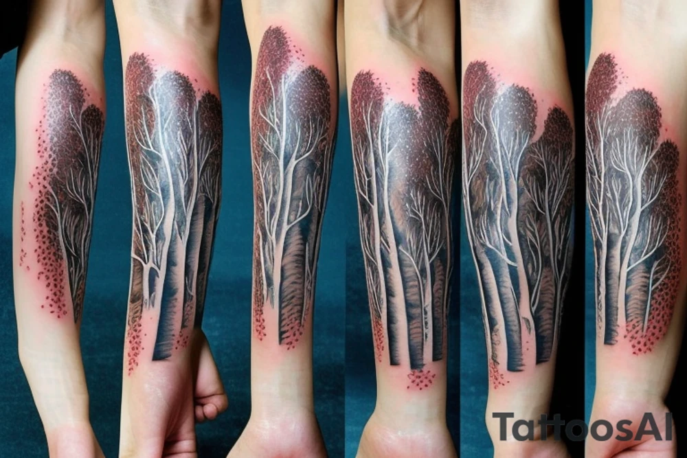 Snow gum tree and wombat tattoo idea