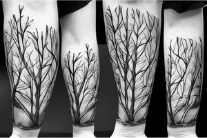 Snow gum tree and wombat tattoo idea