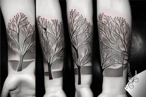 Snow gum tree and wombat tattoo idea