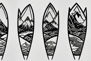 the Hobbit, lonely mountain, erebor, water, lake, simple design tattoo idea