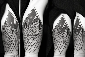 the Hobbit, lonely mountain, erebor, water, lake, simple design, diamond-shaped tattoo idea