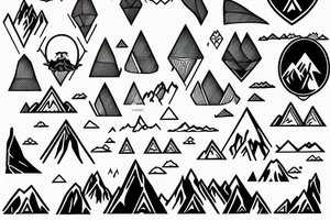 the Hobbit, lonely mountain, erebor, water, lake, simple design, diamond-shaped tattoo idea