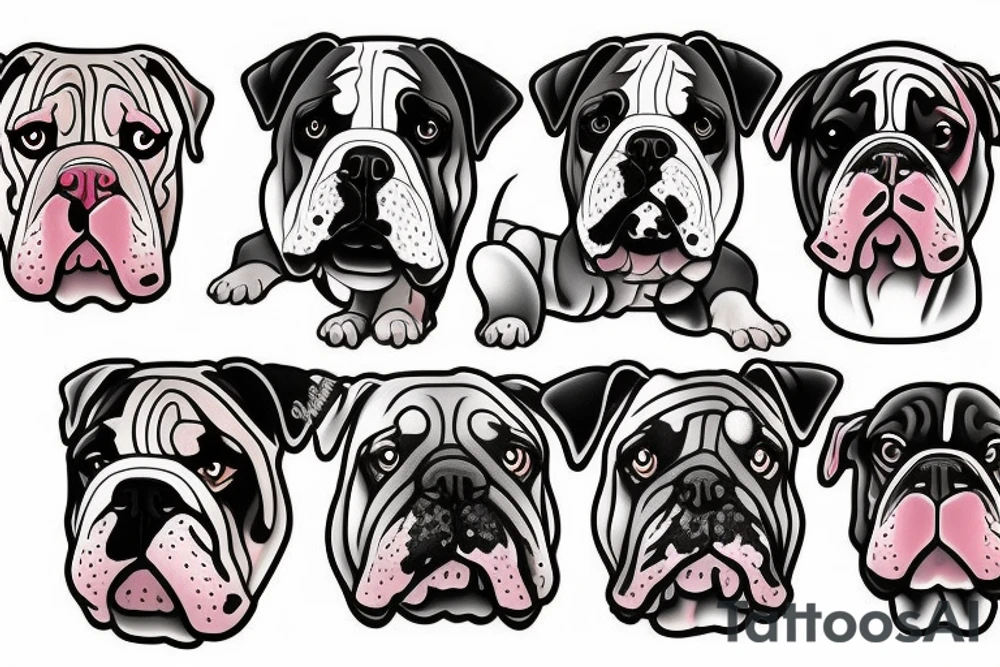Weg, , gemeinsam, bulldogge, Augen, kleiner kopf, an meiner schulter tattoo idea