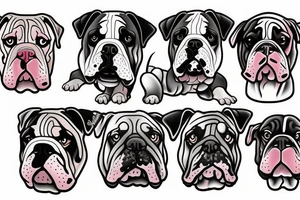 Weg, , gemeinsam, bulldogge, Augen, kleiner kopf, an meiner schulter tattoo idea