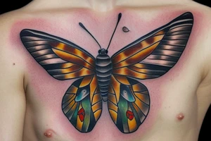 Butterfly moth tattoo idea