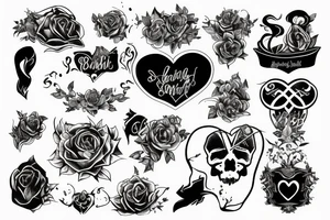 black burning hearth but not realistic tattoo idea