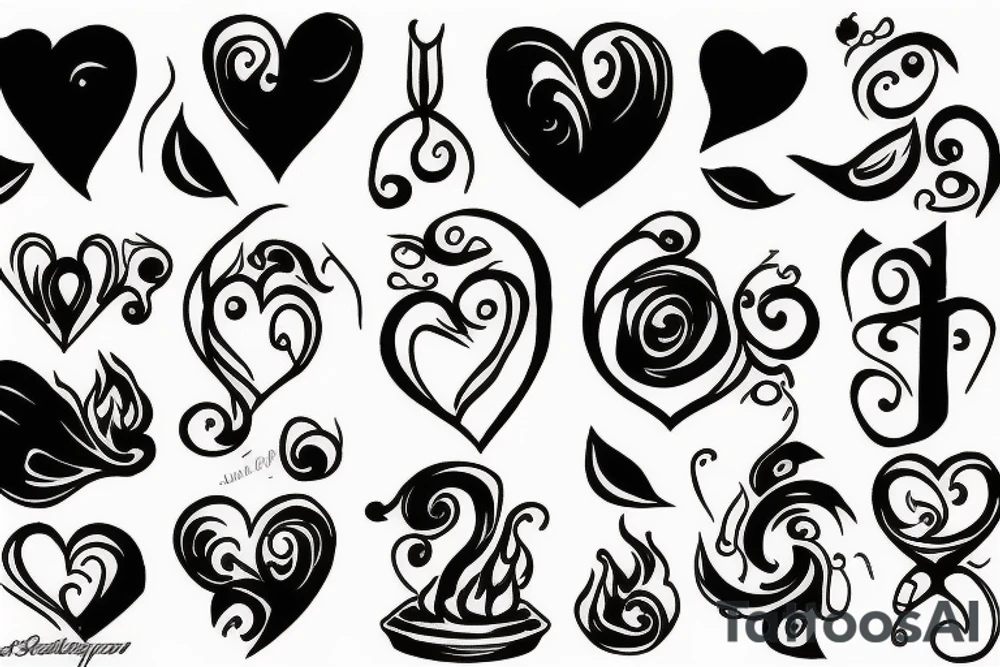 black burning hearth tattoo idea