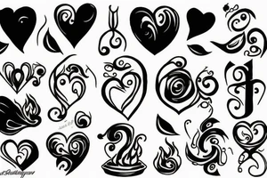 black burning hearth tattoo idea