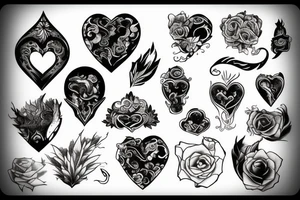 black burning hearth tattoo idea
