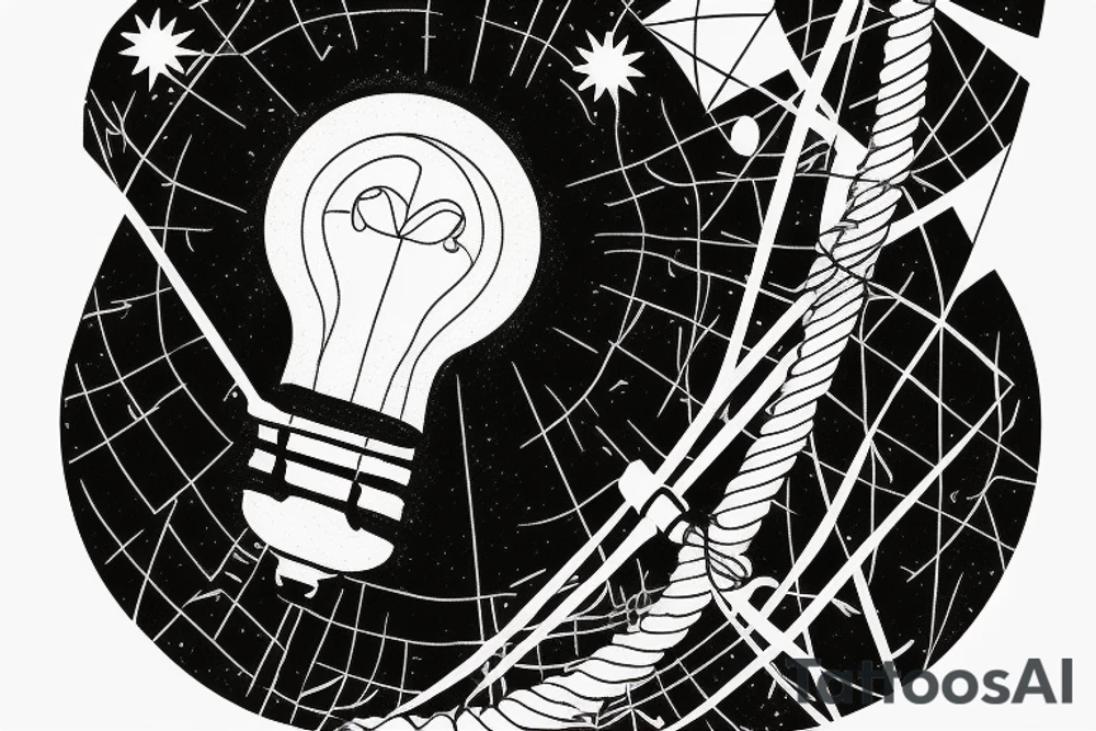 lighthouse in a lightbulb on a rope include FC Rene Avah-Grace tattoo idea lighthouse in a lightbulb on a rope include FC Rene Avah-Grace tattoo idea