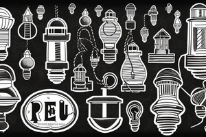 lighthouse in a lightbulb hanging on a rope include FC Rene Avah-Grace tattoo idea