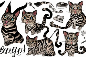 bengal cat tattoo idea