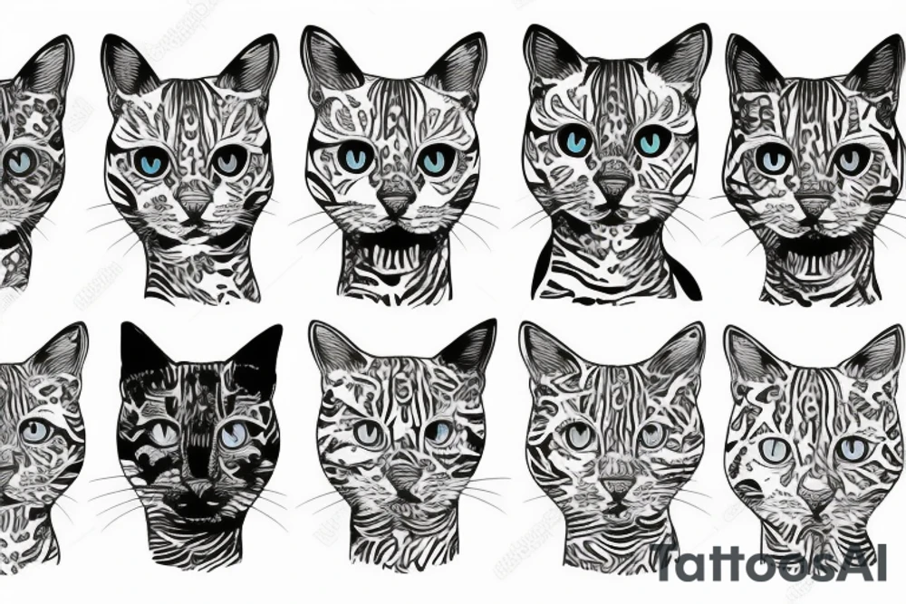 bengal cat tattoo idea