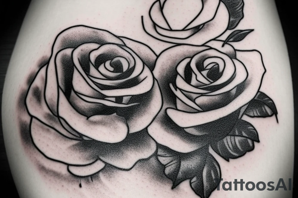 An old school record player with roses some how incorporated. I have a vintage stopwatch surrounded in roses along the side of my calf I want this to blend and match the vibe tattoo idea