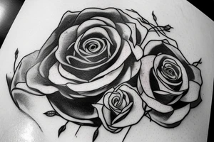 An old school record player with roses some how incorporated. I have a vintage stopwatch surrounded in roses along the side of my calf I want this to blend and match the vibe tattoo idea