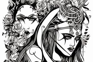 woman warrior princess tattoo idea